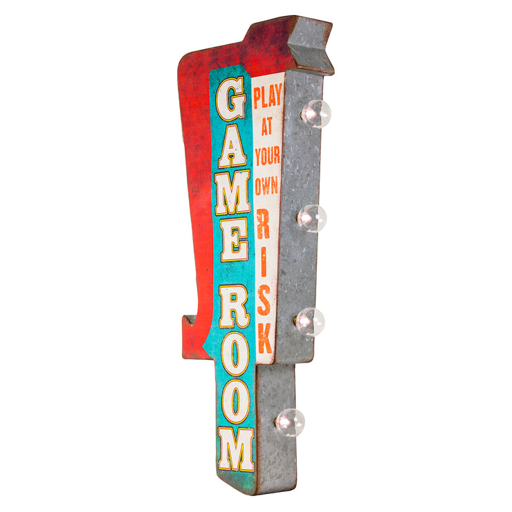 Game Room Vintage LED Marquee Sign Wall Decor