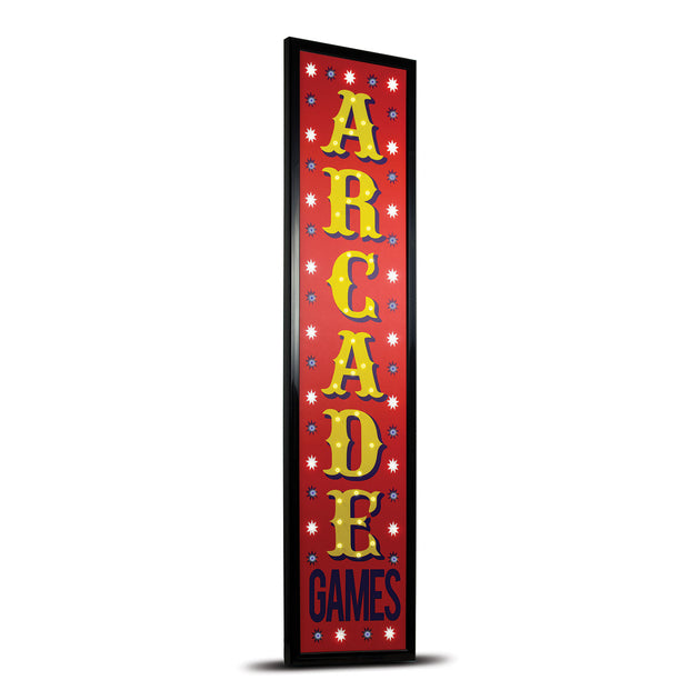 Arcade Games Framed LED Wall Sign – AmericanArtDecor.com