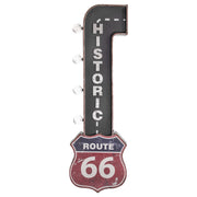 Historic Route 66 Vintage LED Marquee Sign Wall Decor