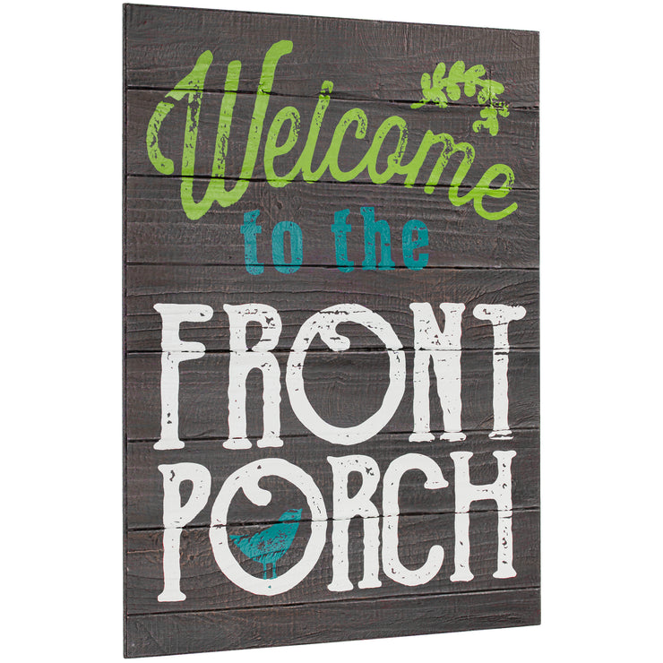 Rustic Welcome to the Front Porch Wooden Wall Art