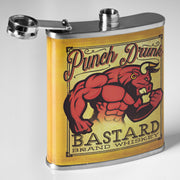 Punch Drunk Bastard Whiskey Stainless Steel 8 oz Liquor Flask