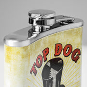 Top Dog Bourbon Stainless Steel 8 oz Liquor Flask