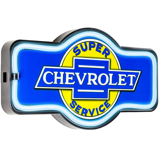 Officially Licensed Chevrolet LED Neon Light Sign Wall Decor (9.5” x 17.25”)