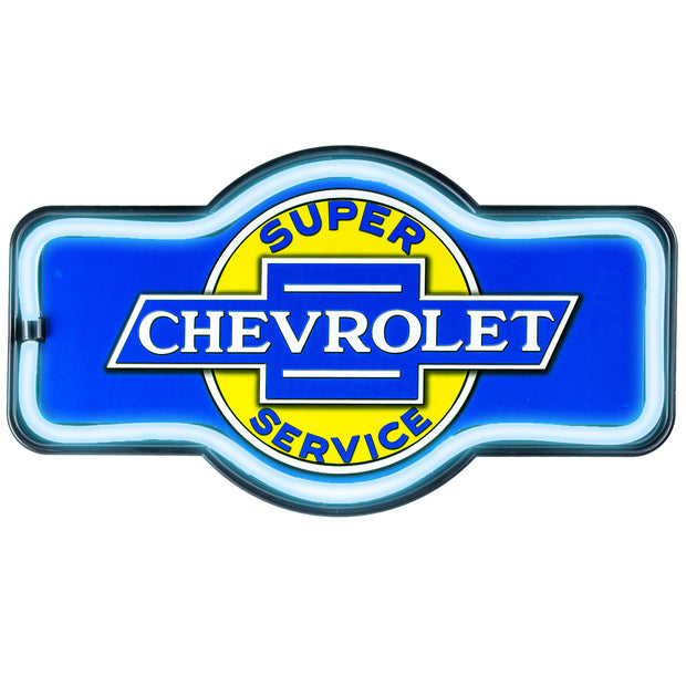 Officially Licensed Chevrolet LED Neon Light Sign Wall Decor (9.5” x 17.25”)
