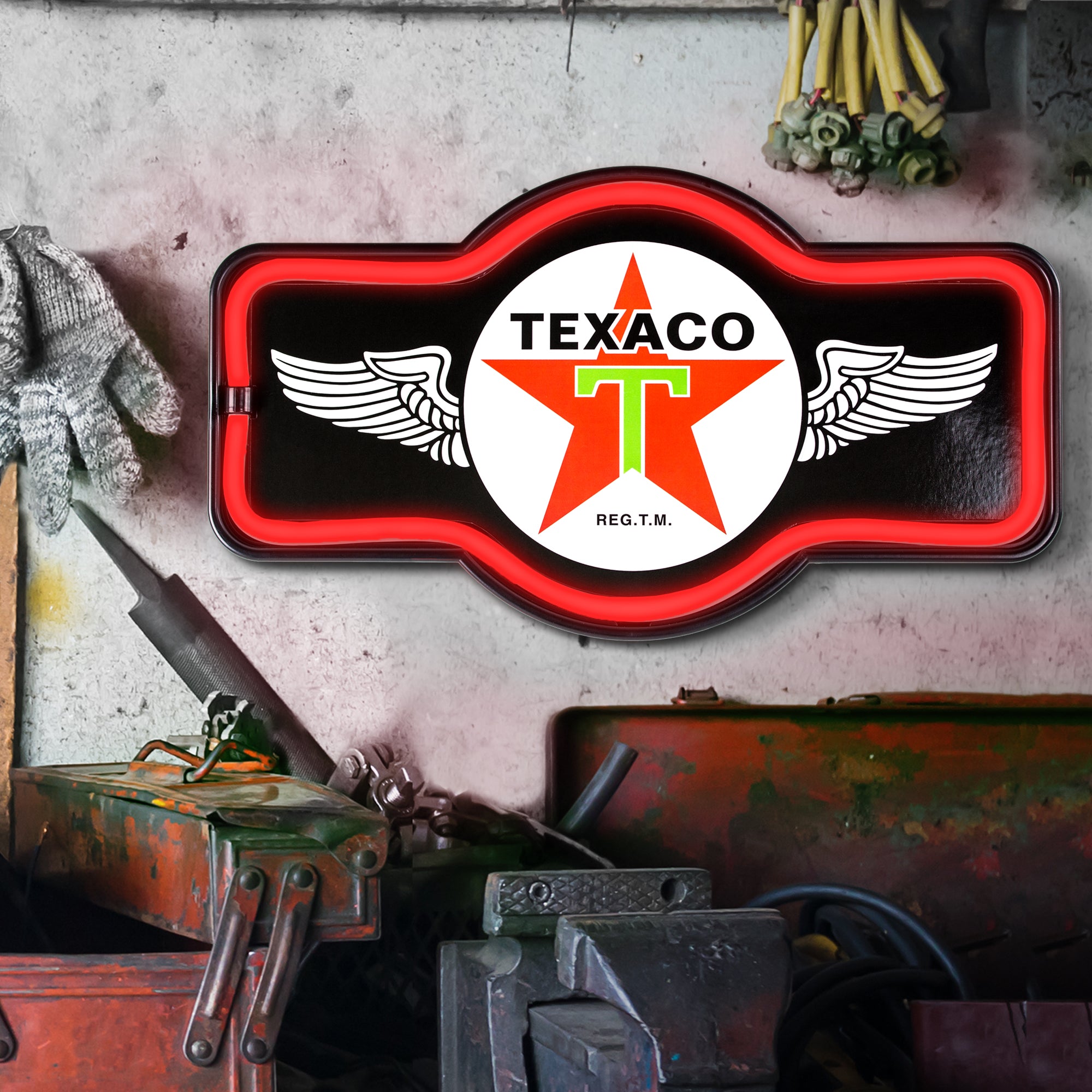 Licensed Texaco LED Sign – AmericanArtDecor.com