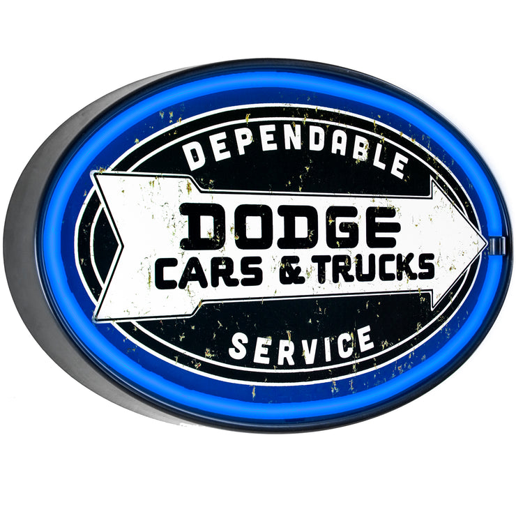 Officially Licensed Dodge Cars & Trucks Neon LED Light Sign (10.25” x 16.25”)