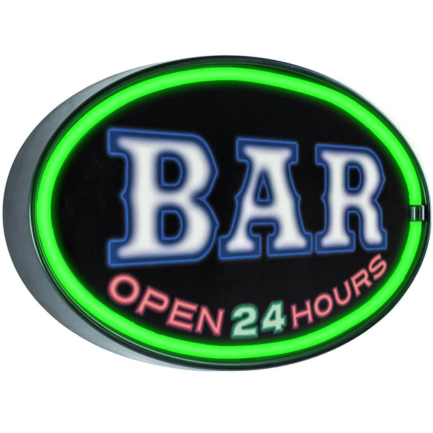 Bar Open 24 Hours LED Neon Rope Wall Sign
