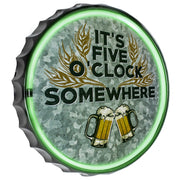 "It's 5 O’Clock Somewhere" LED Neon Rope Wall Sign