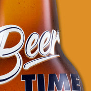 Beer Time Wall Mounted Bottle Opener & Cap Catcher