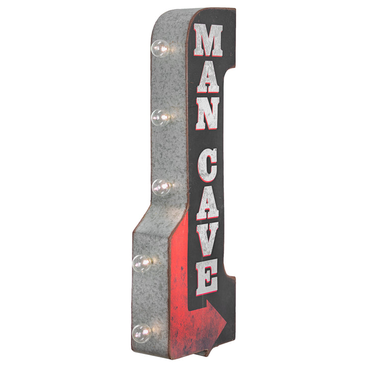 Man Cave Vintage LED Marquee Arrow Sign
