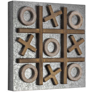 Magnetic Tic Tac Toe Wall Game & Message/Memo Board (15” x 15”)