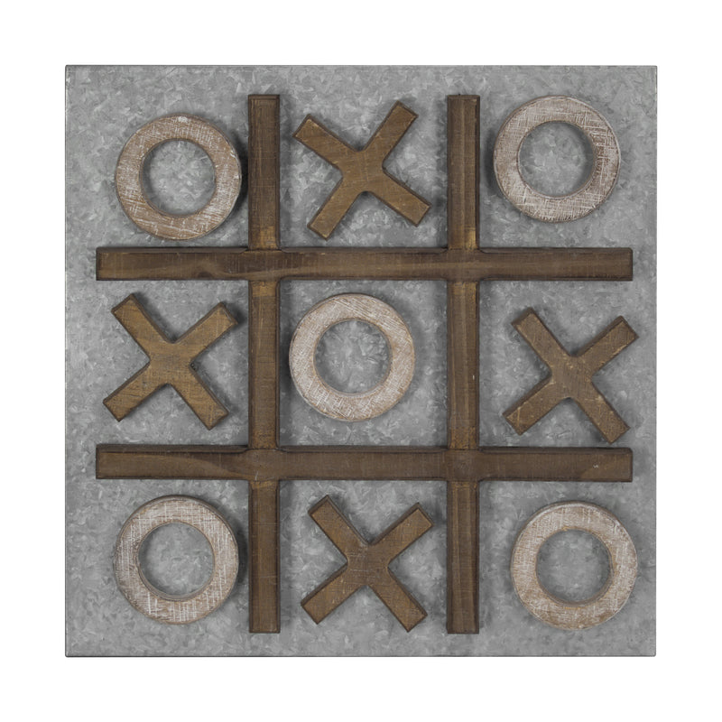Tic Tac Toe Wall Game & Message/Memo Board (15” x 15