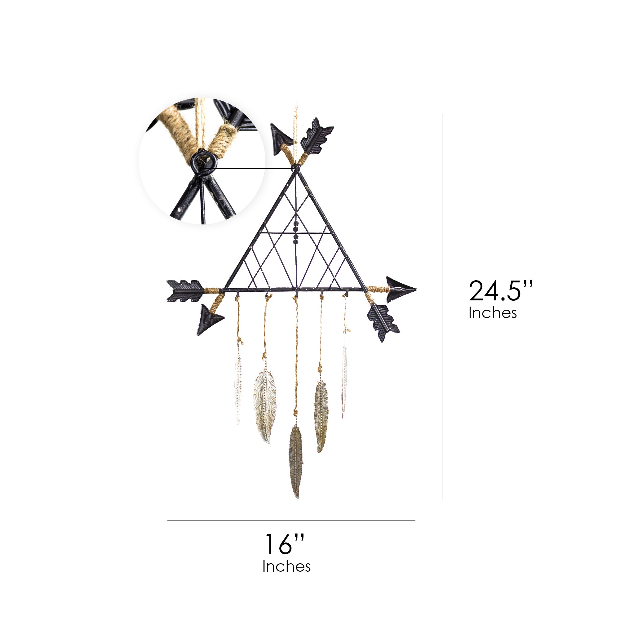 Metal Arrow Tee Pee Dreamcatcher – AmericanArtDecor.com