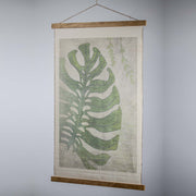 Leaf Scroll Tapestry with Rope Wall Art