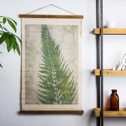 Fern Leaf Scroll Tapestry with Rope Wall Art