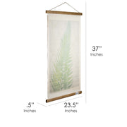 Fern Leaf Scroll Tapestry with Rope Wall Art