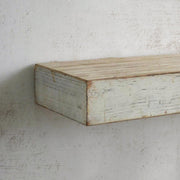 Whitewashed Wood Floating Wall Shelf - Large
