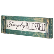 Simply Blessed Inspirational Farmhouse Sign