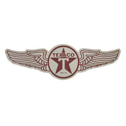 Vintage Texaco Wings Logo Embossed Metal Sign