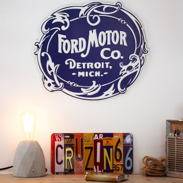 Ford Motor Co. Embossed Metal Sign