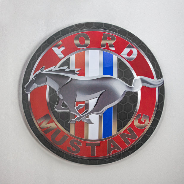 Ford Mustang Dome Metal Sign (15")