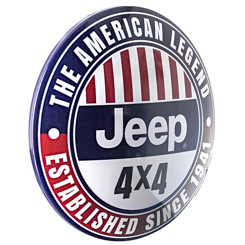 Licensed Jeep 4x4 Dome Metal Sign (15