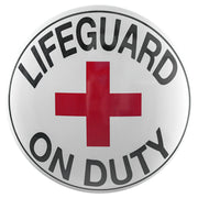 Lifeguard on Duty 15" Dome Metal Sign