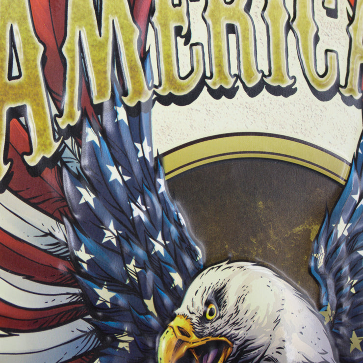 American Pride Embossed Metal Sign