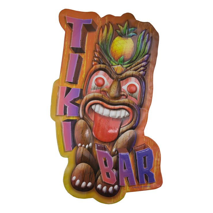 Tiki Bar Embossed Metal Sign