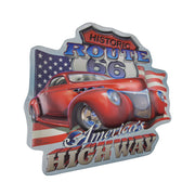 Historic Route 66 America's Highway Embossed Metal Sign