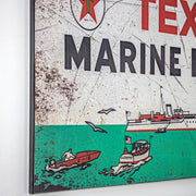 Texaco Marine Motor Oil Oversized Metal Sign