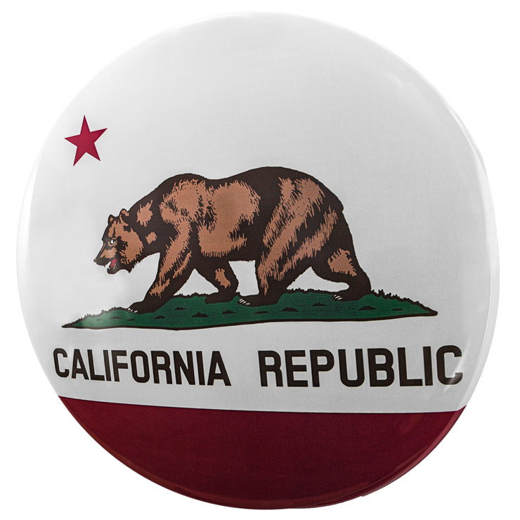 California State Flag Dome Metal Sign (15")