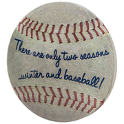 Two Seasons Baseball Dome Metal Sign (15")
