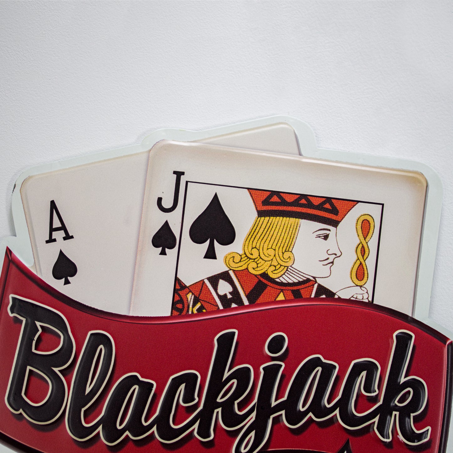 Blackjack 21 Embossed Metal Sign