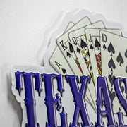Texas Hold'em Embossed Metal Sign