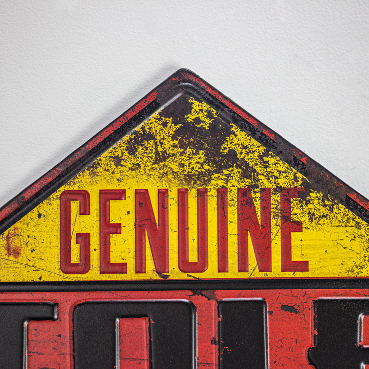 Genuine Stole Parts Embossed Metal Sign