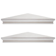 Beveled Wood Floating Corner Shelves (Set of 2) - White