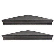 Beveled Wood Floating Corner Shelves (Set of 2) - Black
