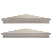 Beveled Wood Floating Corner Shelves (Set of 2) - Grey
