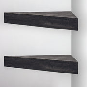 Wood Floating Corner Shelves (Set of 2) - Black