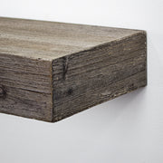 Rustic Wood Floating Wall Shelf - Large/Grey
