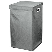 Collapsible Laundry Hamper with Removable Liners & Magnetic Lid – Grey (25.5” x 15”)