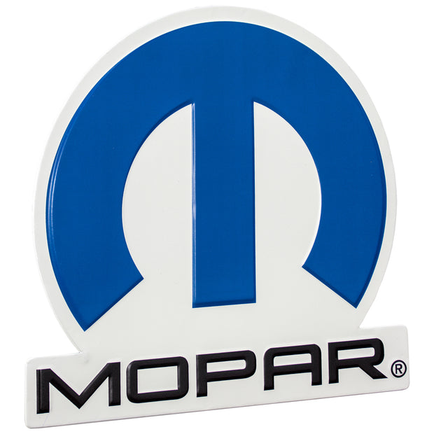 Mopar Logo Embossed Metal Wall Decor Sign 16"