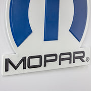 Mopar Logo Embossed Metal Wall Decor Sign 16"