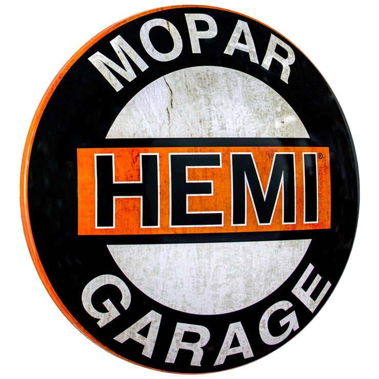 Mopar Hemi Garage Dome Metal Sign Wall Decor (15”)