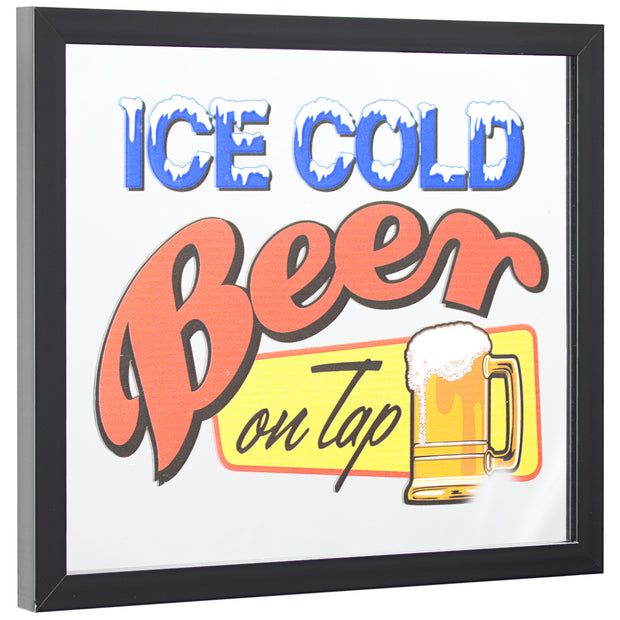 Ice Cold Beer On Tap Printed Accent Mirror (13.5" x 15.5")