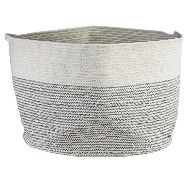 Woven Cotton Basket with Handles