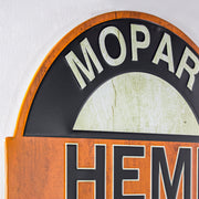 Mopar Hemi Garage Embossed Metal Wall Decor Sign (16")