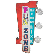 Fun Zone Vintage Mini LED LED Marquee Arrow Sign (12” x 5.25”)