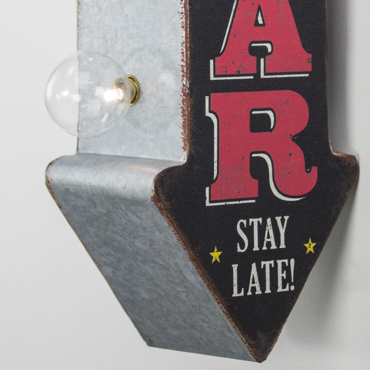 Vintage Bar Mini LED Marquee Arrow Sign (12” x 5.25”)